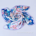 custom design newest style flower digital printed 100% silk scarf